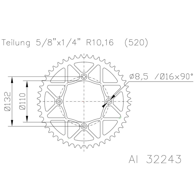 Moto Master Sprocket Alloy 48 Tooth