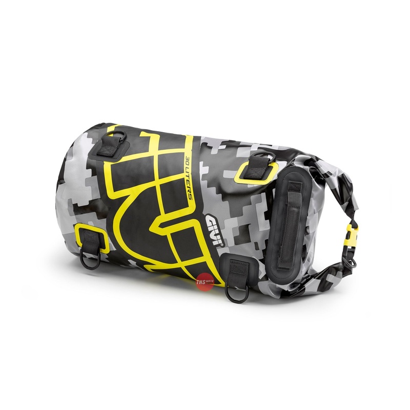 Givi Cylindrical Bag Roll Top Waterproof 30LT Yellow/grey Camo EA114CM