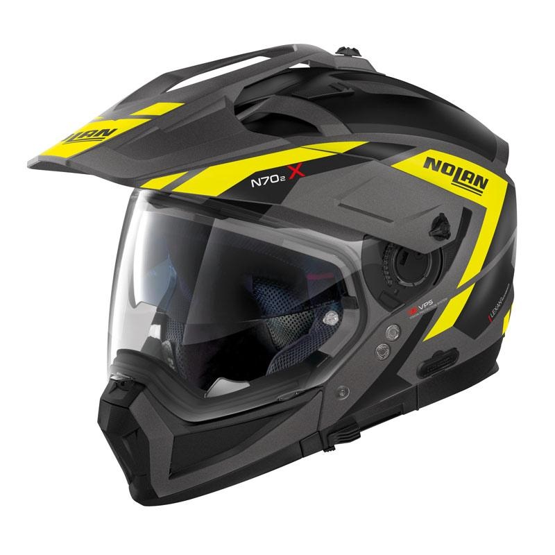 Nolan N70-2 X Adventure Helmet Flat Lava Grey Yellow Size 3XL 65cm