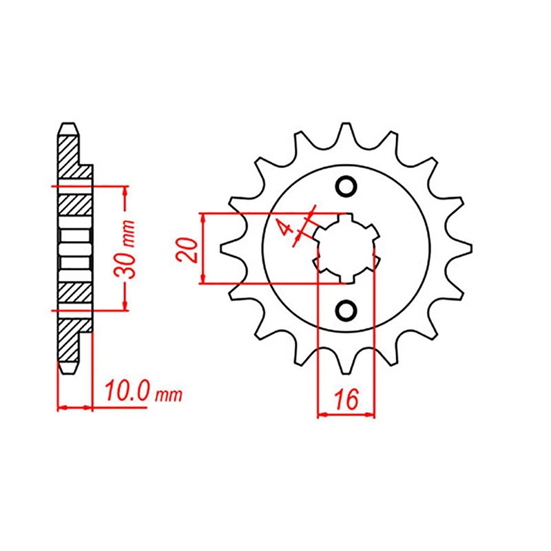 SPKT FRONT OE STEEL 711 14T #520
