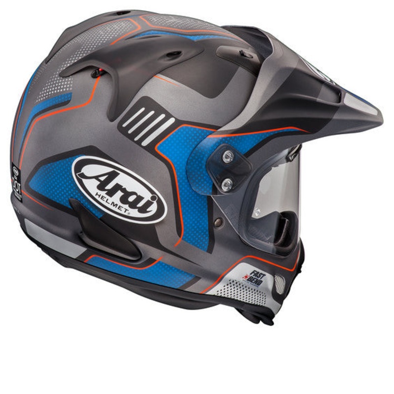 Arai XD-4 VISION Grey / Blue / Black Adventure Helmet Size Medium 57cm 58cm