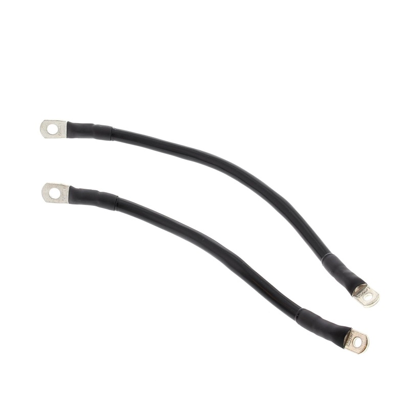 All Balls Racing Battery Cable Kit - Black. Fits Softail 1989-2008.
