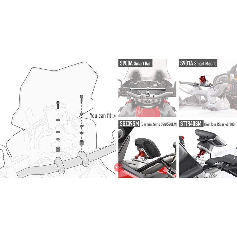 Givi 02 Kit To Fit S900A Smart Bar Various Models Check Fitment 02SKIT